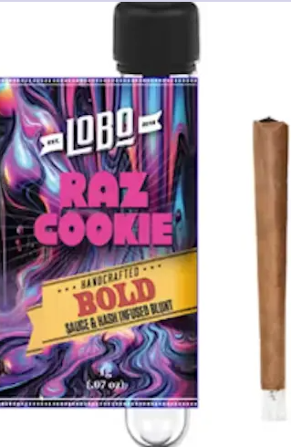 1- 1G BOLD HEMP BLUNT INFUSED RAZBERRY COOKIES
