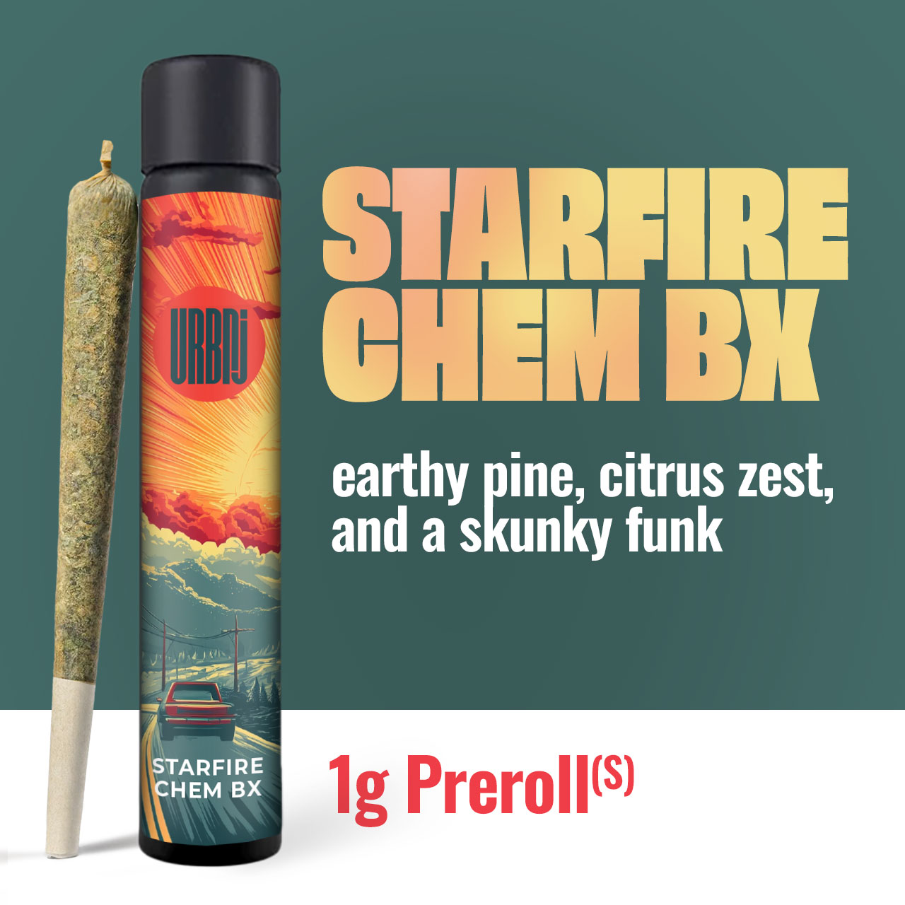 Starfire Chem BX 1G Preroll - 1 g