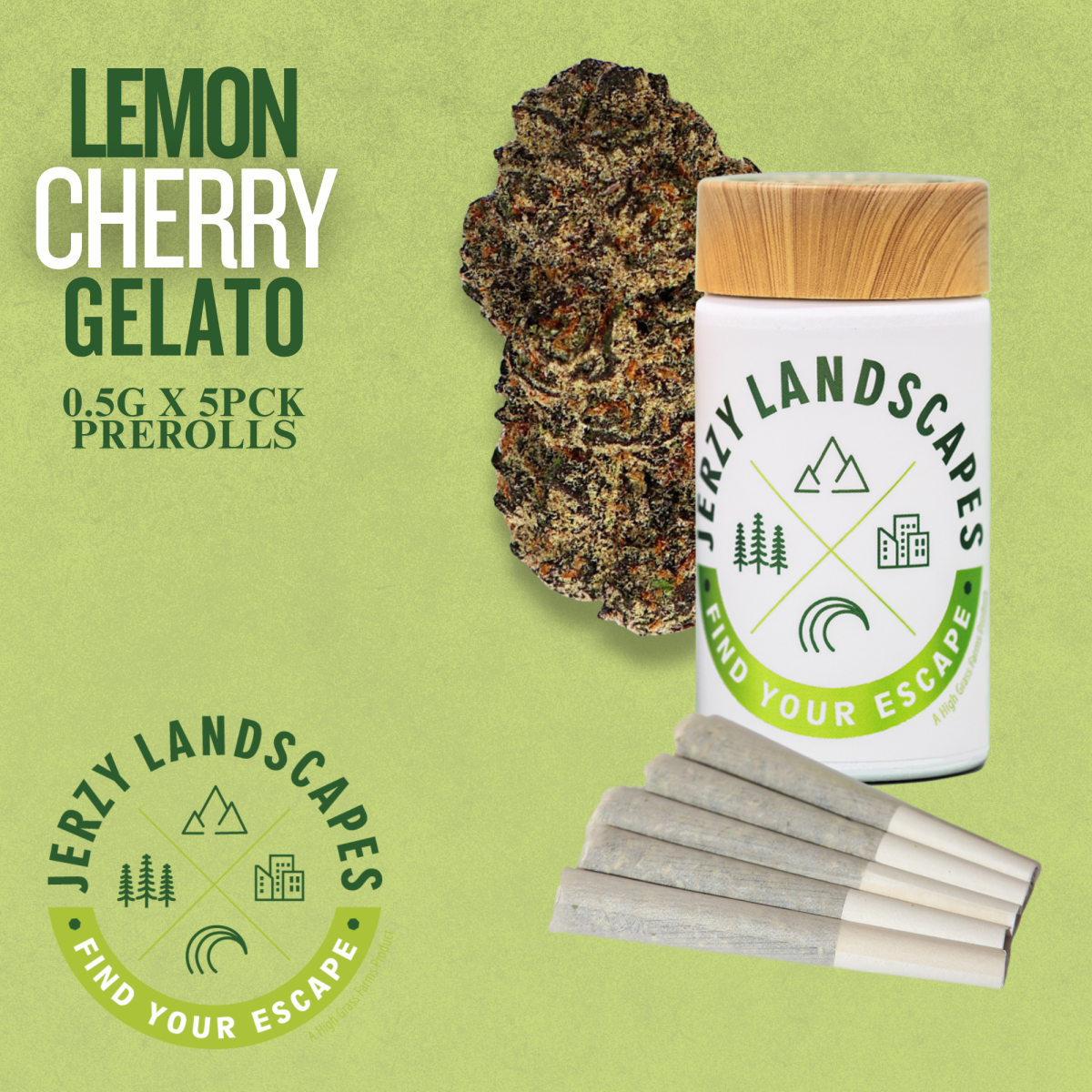 Lemon Cherry Gelato 5pk Prerolls - 2.5 g - 5 Pack