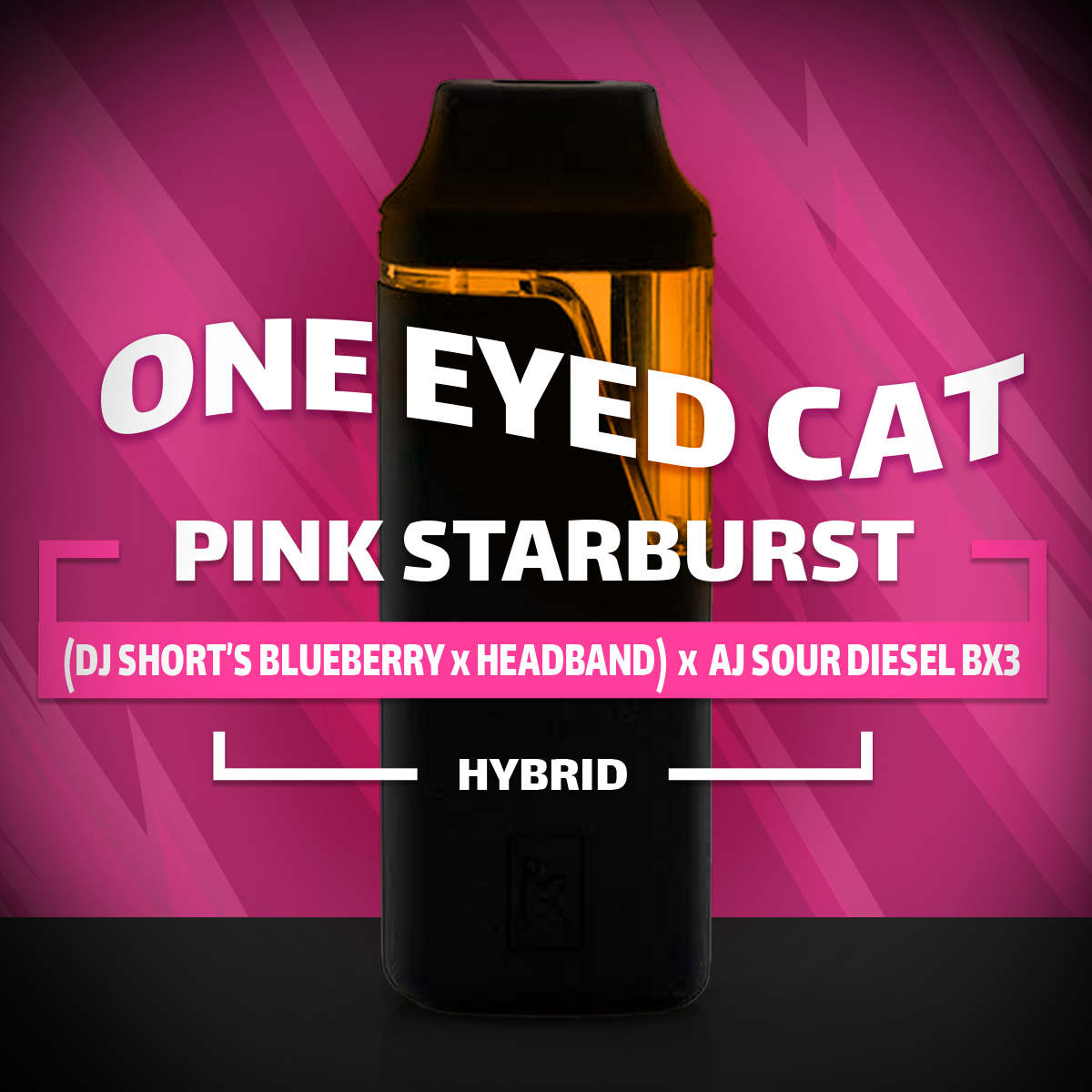 One Eyed Cat Pink Starburst 2G Disposable - 2 g