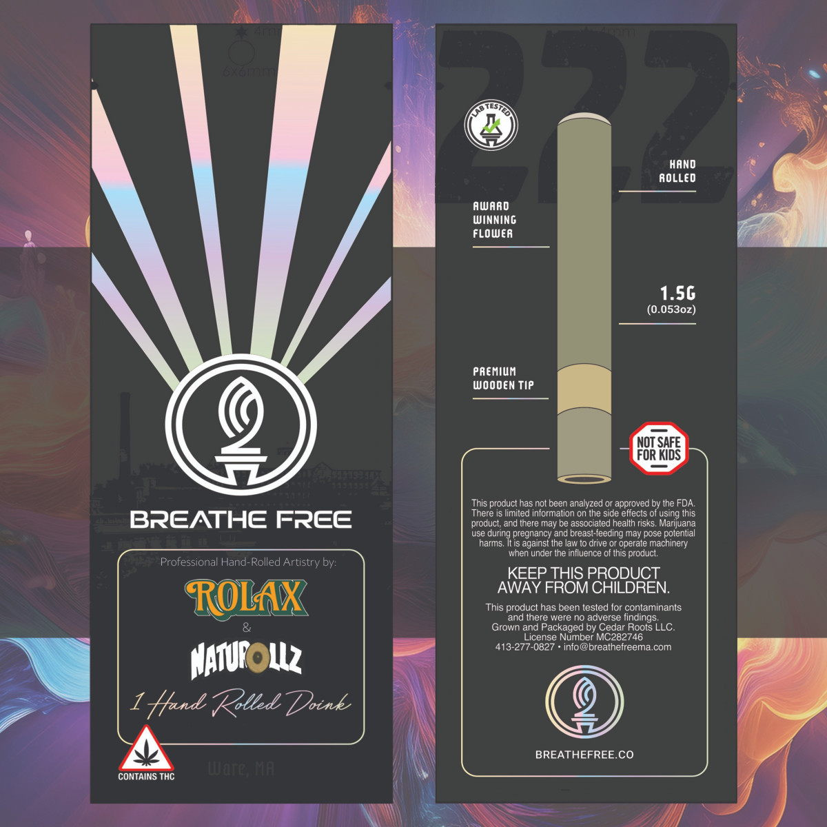 Haley's Comet Haze | 1.5g Preroll | Hand Roll By Rolax - 1.5 g