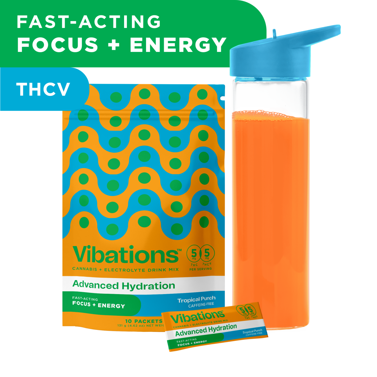 Tropical Punch | Drink Mix (with THCv) - 50 mg - 10 Pack