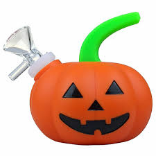 Silicone Jack O'Lantern Bong w/ Bowl