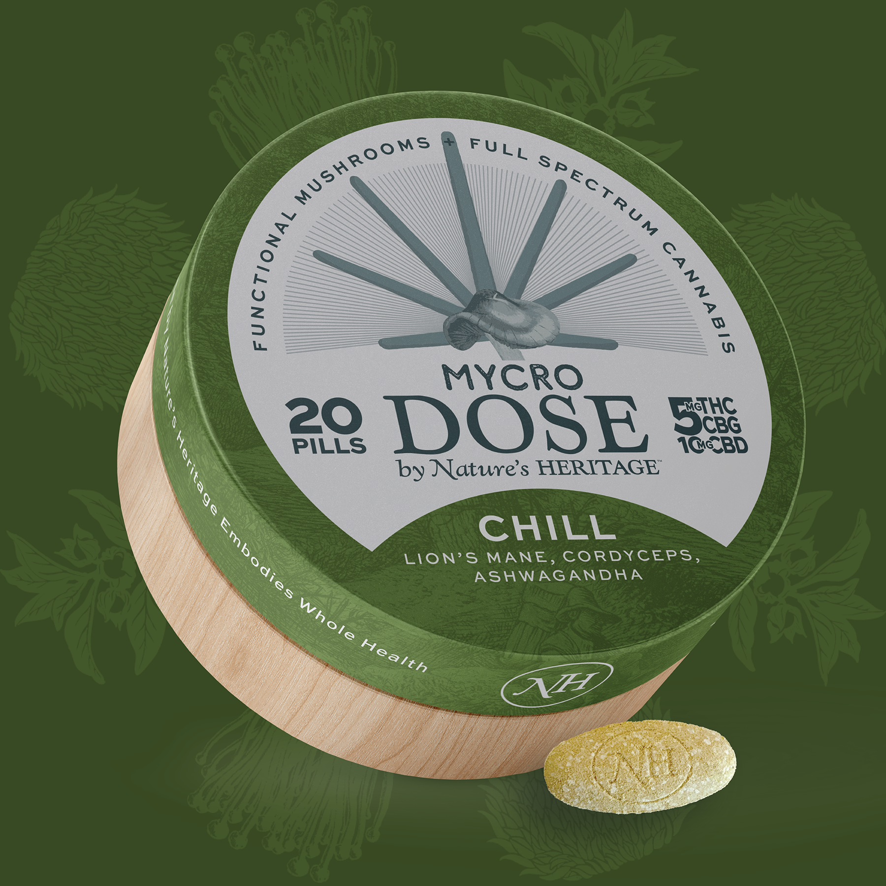 Mycro Dose - Chill (1:1:2 THC:CBG:CBD) - 100 mg - 20 Pack